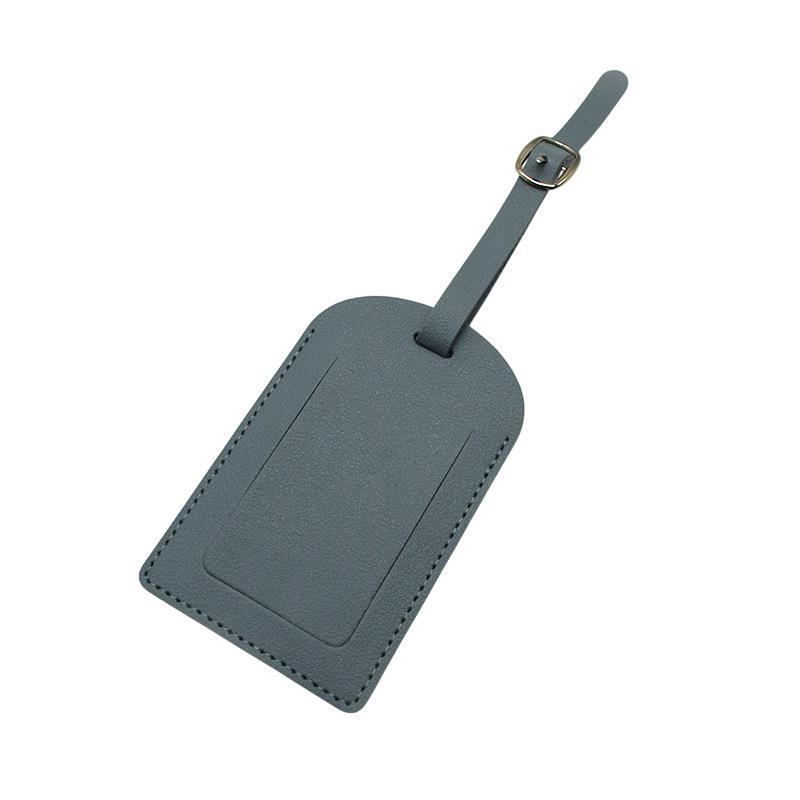 Настраиваемая багажная бирка из ПУ кожи с металлической пряжкой и фирменной бумагой