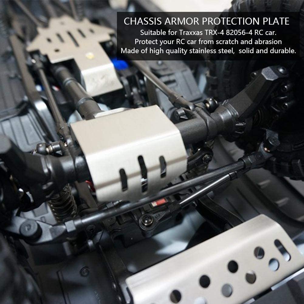 Защита шасси из нержавеющей стали, защита днища для радиоуправляемой машины Traxxas TRX4