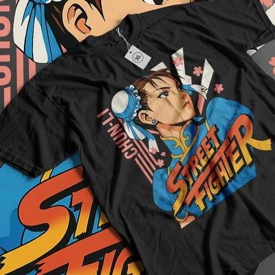 2026 футболка Chunli Street Fighter Vs. Футболка с изображением King of Fighters SNK Anime, Подарок для Мужчин и Женщин, Летний Хлопковый Свободный Модный Топ
