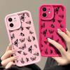 Чехол с рисунком бабочки для iPhone 16 Pro 15 14 Pro Max Plus 13 12 11 Pro Max Xs X Xr 8 7, ударопрочный, мягкий, карамельного цвета, защитный чехол для линз из силикона