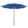 Parasol - VIDAXL - 47125 - Blue - Wooden Pole - Diameter 300 Cm