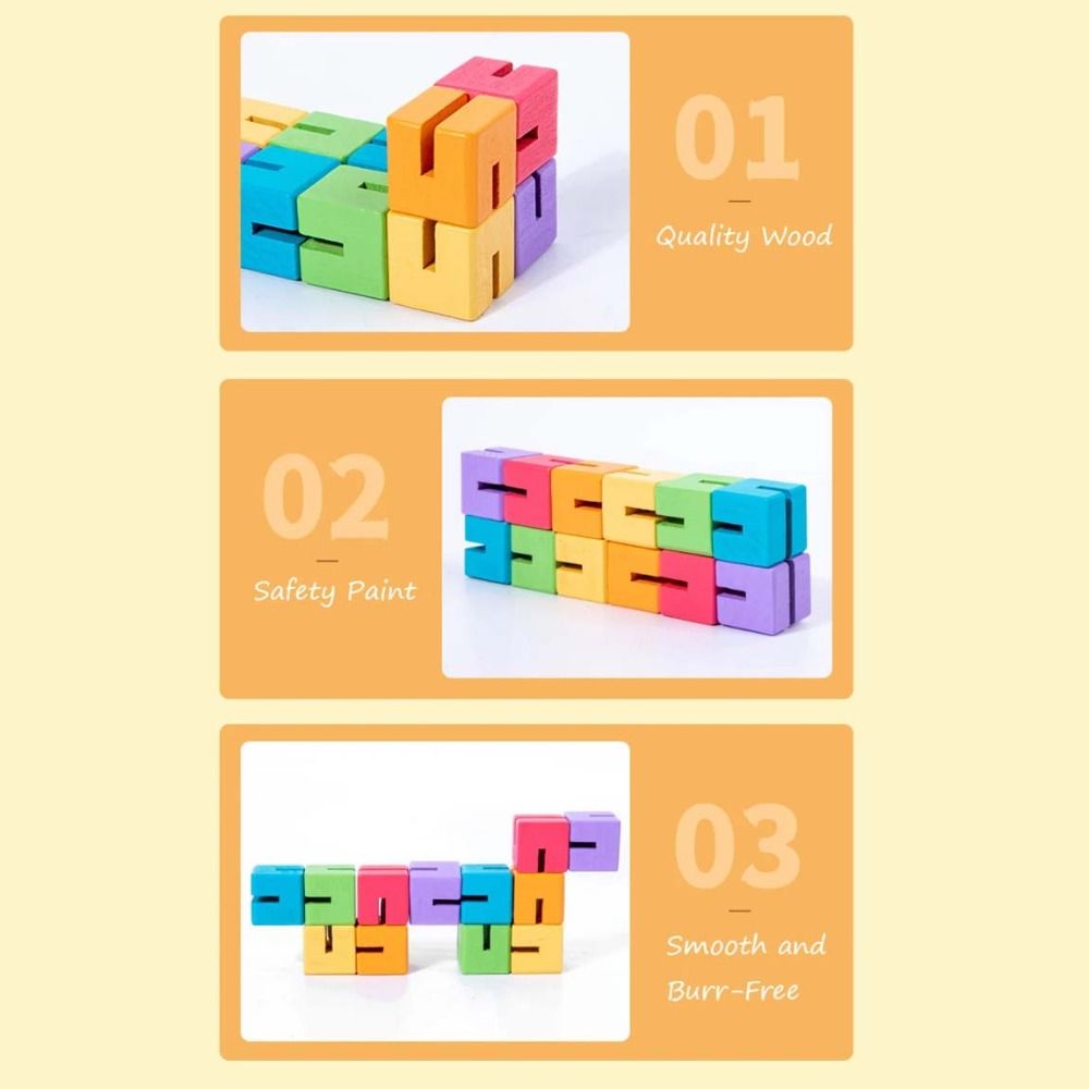 Parent-Child 3D Block Wooden Toy Educational Logical Thinking Game Early Education