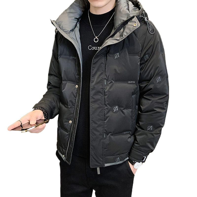 New Down Jacket Men's Jacket Winter Trend Brand Men's Clothing Thickened Warm Short Hooded Tops for Men