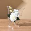 Yousheng 1/2Pcs Butterflies Vase Acrylic Leak-Proof Shatter-Proof Base Design Vase Transparent Bookshelf Flower Vase Floral Arrangement