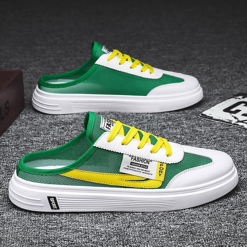 Fashion Summer Mesh Man Slippers Comfortable Soft Cheap Casual Beach Shoes For Men Lightweight Loafers Outdoor Flat Slip-on Men Sandals