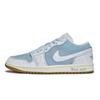 Air Jordan 1 ATHS Синие с принтом, окрашенные, износостойкие, низкие, винтажные баскетбольные кроссовки, женские, бело-синие, HQ2004-400(КомандаР-)