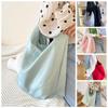 Large Capacity Satin Tote Bag Solid Color Lightweight Underarm Bag Cute Simple Shoulder Bag  Casual