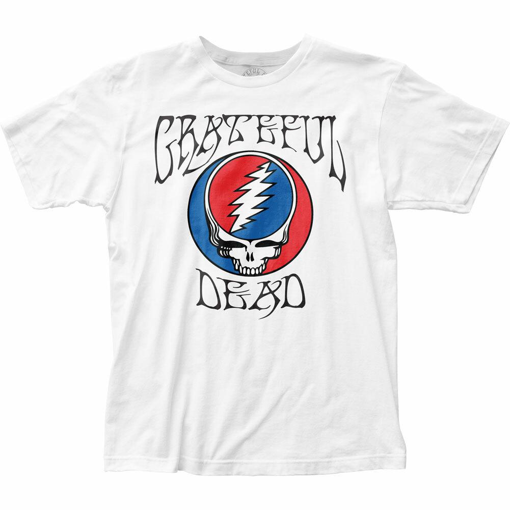 Grateful Dead Logo Steal Your Face T-shirt Mens Licensed Rock N Roll Band White