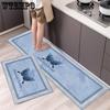 Simple Kitchen Mat Soft Thickened Kitchen Floor Mat Waterproof Non-slip Floor Mat Runner Rug