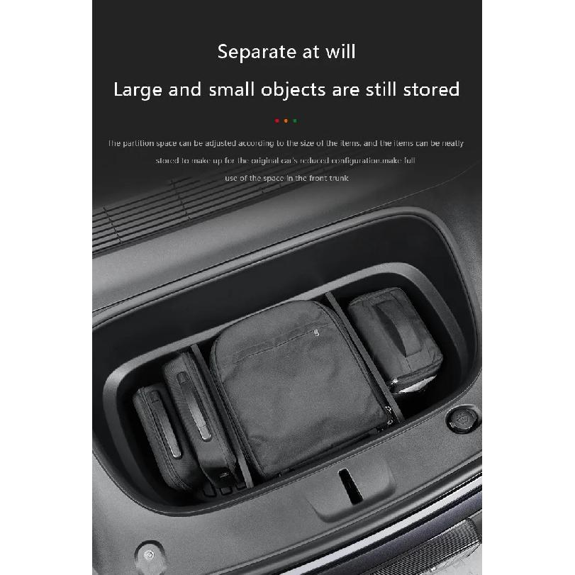 For Tesla Model Y Juniper Front Trunk Cover Roller Curtain Trunk Partition Organizer Divider Baffle Cargo Cover Protector Board