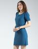 MONTE CARLO Women's Blue Round Neck Half Sleeve Dress