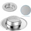 GONGXIANG Perforated Stainless Steel Garbage Drain, Set of 2, for Bathrooms and Kitchens, Shallow Drain, Drain Sizes: 7cm/4.3cm-9cm/5.5cm