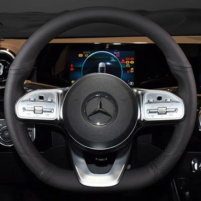 Оплетка рулевого колеса автомобиля на заказ, 100% подходит для Mercedes-Benz A-Class W177 B Class C Class CLS 2018-Автомобиль