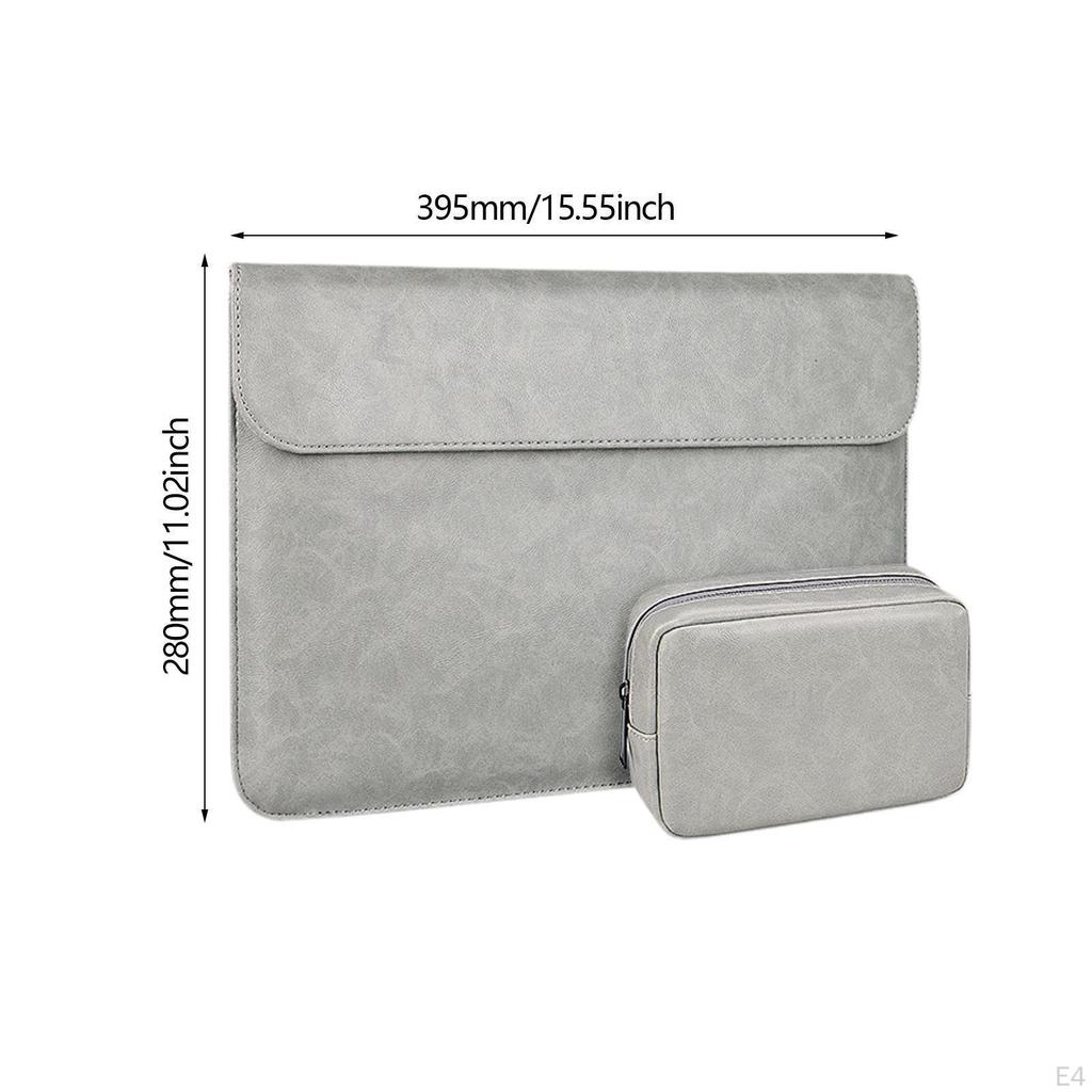 Чехол для ноутбука 14 15 дюймов Легкий Пылезащитный Уличный Чехол Мягкий для Хранения Макбуков ПУ кожа