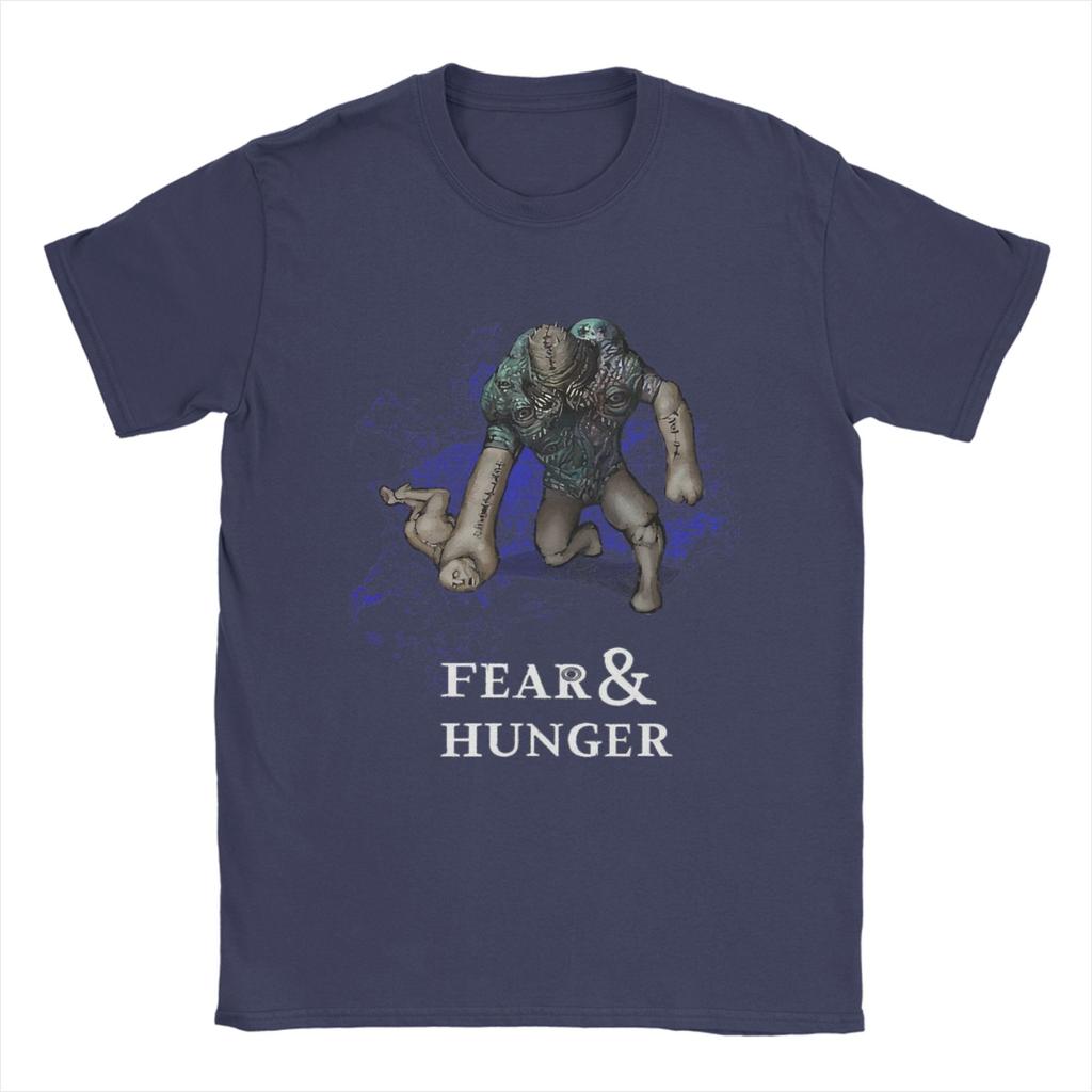 Мужские футболки Fear and Hunger Termina Хлопковая одежда Винтажная футболка с коротким рукавом и круглым вырезом 6XL Футболка