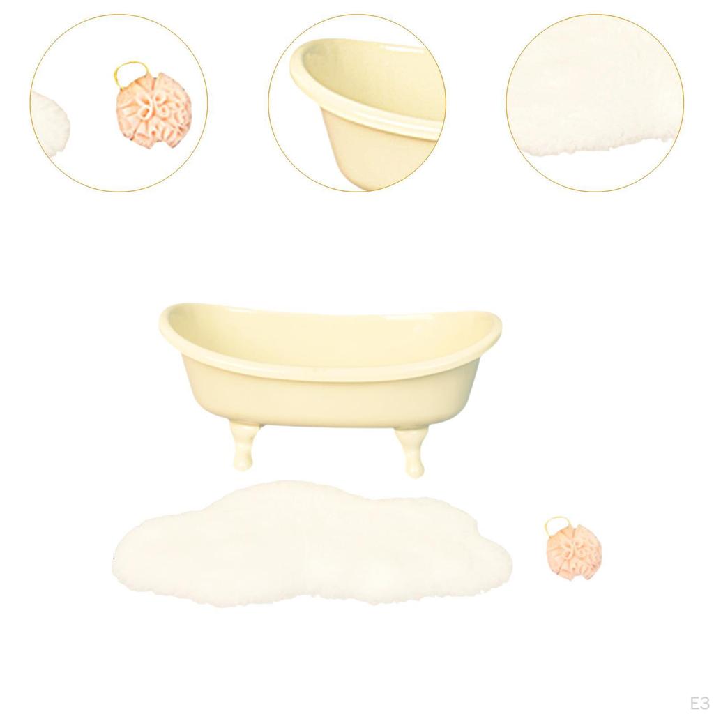 1/12 Аксессуары для ванной комнаты Мини-ванна для кукольного домика