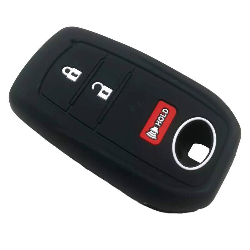 2Pcs Silicone Key Fob Cover Case Holder Bag Protector Fit for Toyota Tundra Tacoma Sequoia Prius