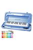 Hobinavi Keyboard Harmonica 32 Keys for Elementary and Children Lightweight Melody Mouth Hose Tabletop Standing Case Name Sticker School,