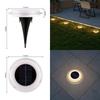 white shell 16-led round warm light (pack of 2)