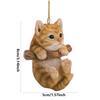 Car Pendant for Rearview Mirror Cute Cat Shape Acrylic Car Rearview Mirror Decoration -