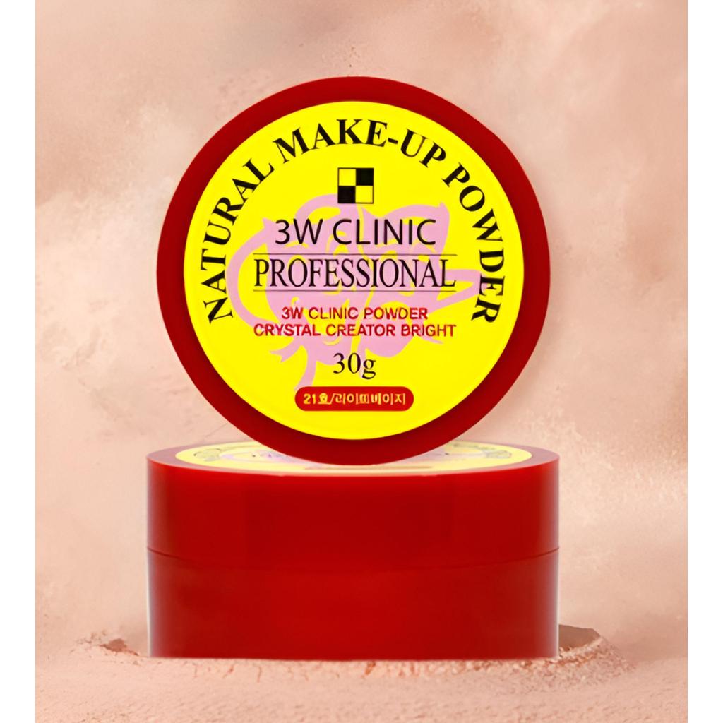 3w Clinic Натуральная рассыпчатая пудра для макияжа 30 г – Оттенок 21 Светло-бежевый (2 шт.)