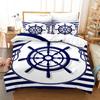 3D Anchor Bedding Set Luxury Quilt and Pillow Case 2/3pcs AU180 * 210 Single/Double Bed Holiday Gift Soft Home Textile