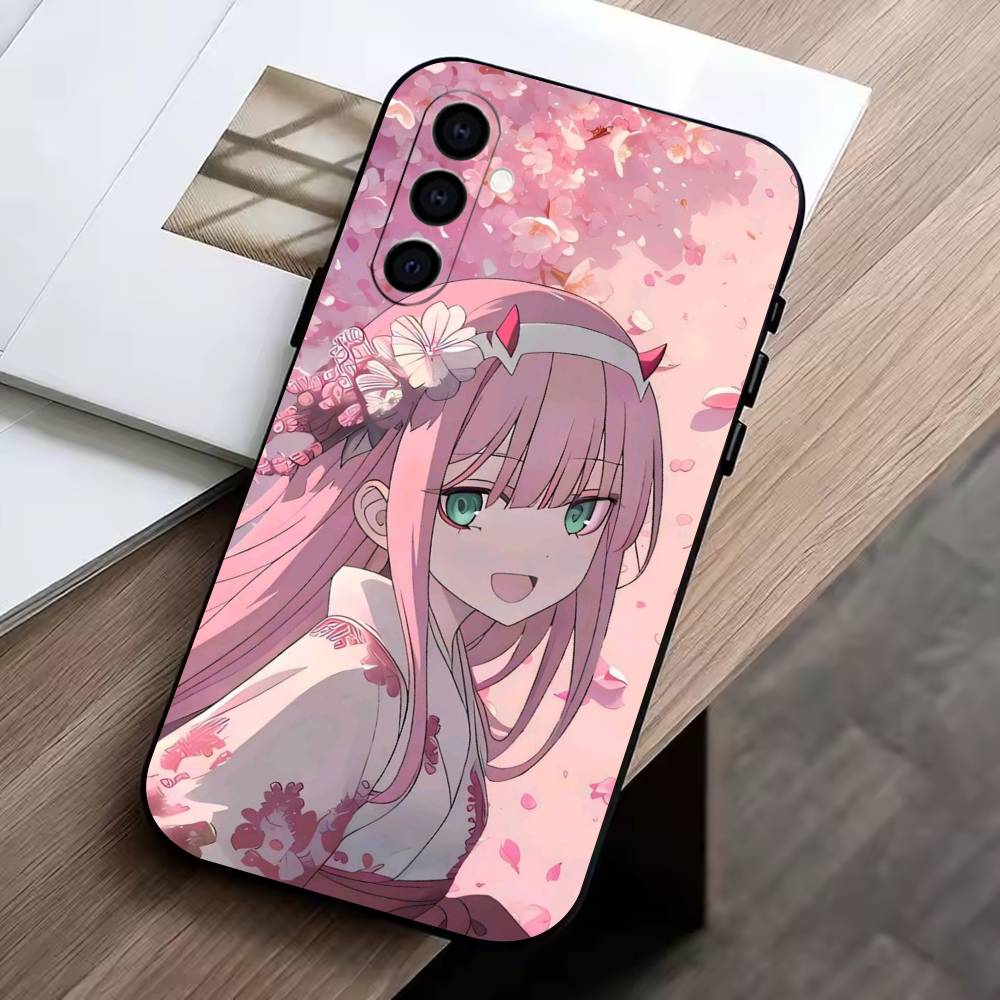 002-DARLING in the FRANXX Чехол для телефона Черный Силиконовый Мягкий Для Samsung Galaxy A73,A72,A71,A70,A53,A52,A51