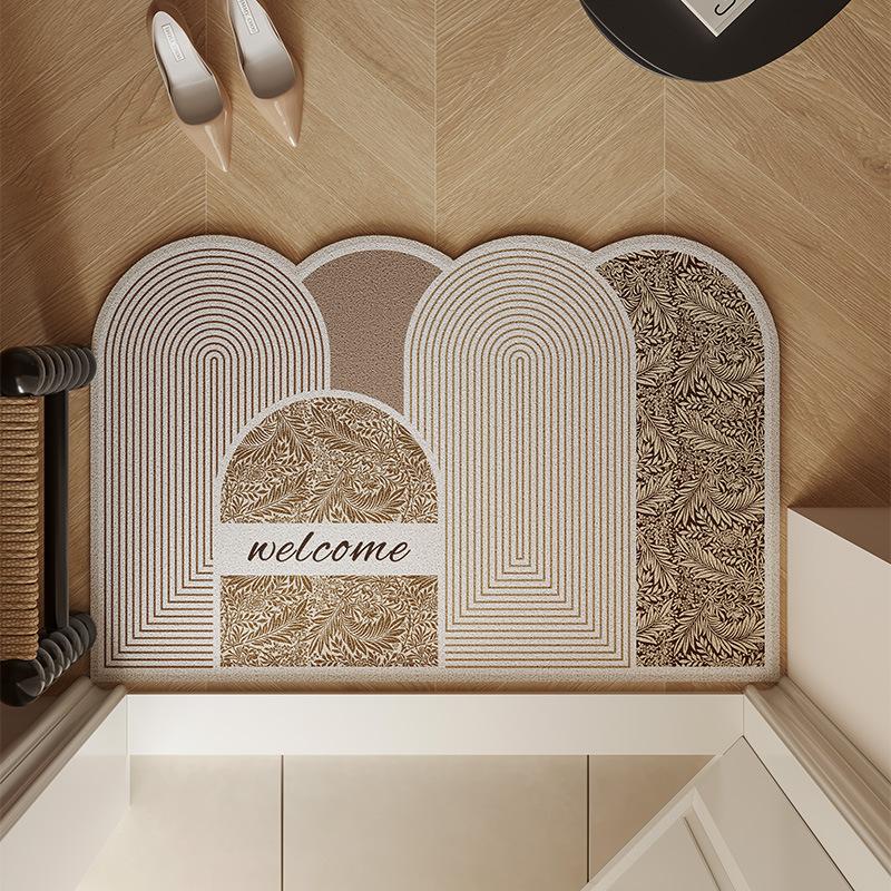 Придверный коврик с проволочным кольцом для обуви, высококлассный грязеотталкивающий противоскользящий коврик, бытовой коврик специальной формы для входной двери