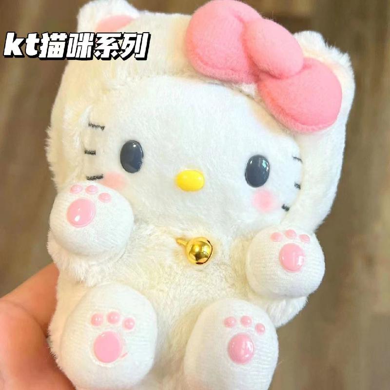 10 см Sanrio Hello Kitty Мультяшная Плюшевая Игрушка Плюшевая Кукла Набитая Подвеска для Школьной Сумки Подарок Маленькое Украшение Плюшевая Девочка Подарок Spotify Premium