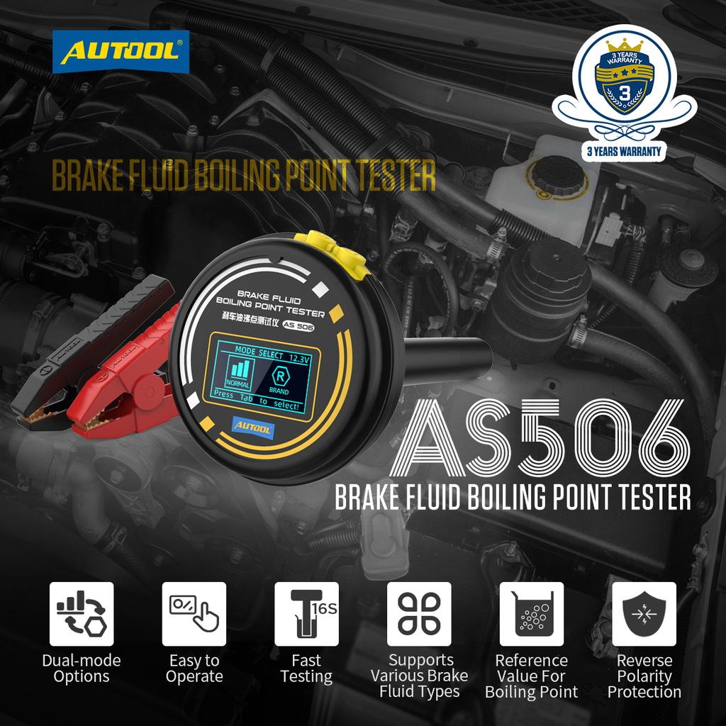 Autool AS506 Car Brake Fluid Tester Boiling Point Automotive Brake Oil Tester for DOT3/DOT4/DOT5.1/ENV4/ENV6 ATE/TRW/BOSCH/MOBIL