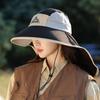 Ladies Outdoor Sunshade Hiking Hat Sun Protection Uv Protection Sun Hat High Sense Big Brim Ice Silk Bucket Hat