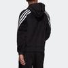 adidas Куртка мужская с капюшоном и тремя полосками, черная, с завязками на талии H47896