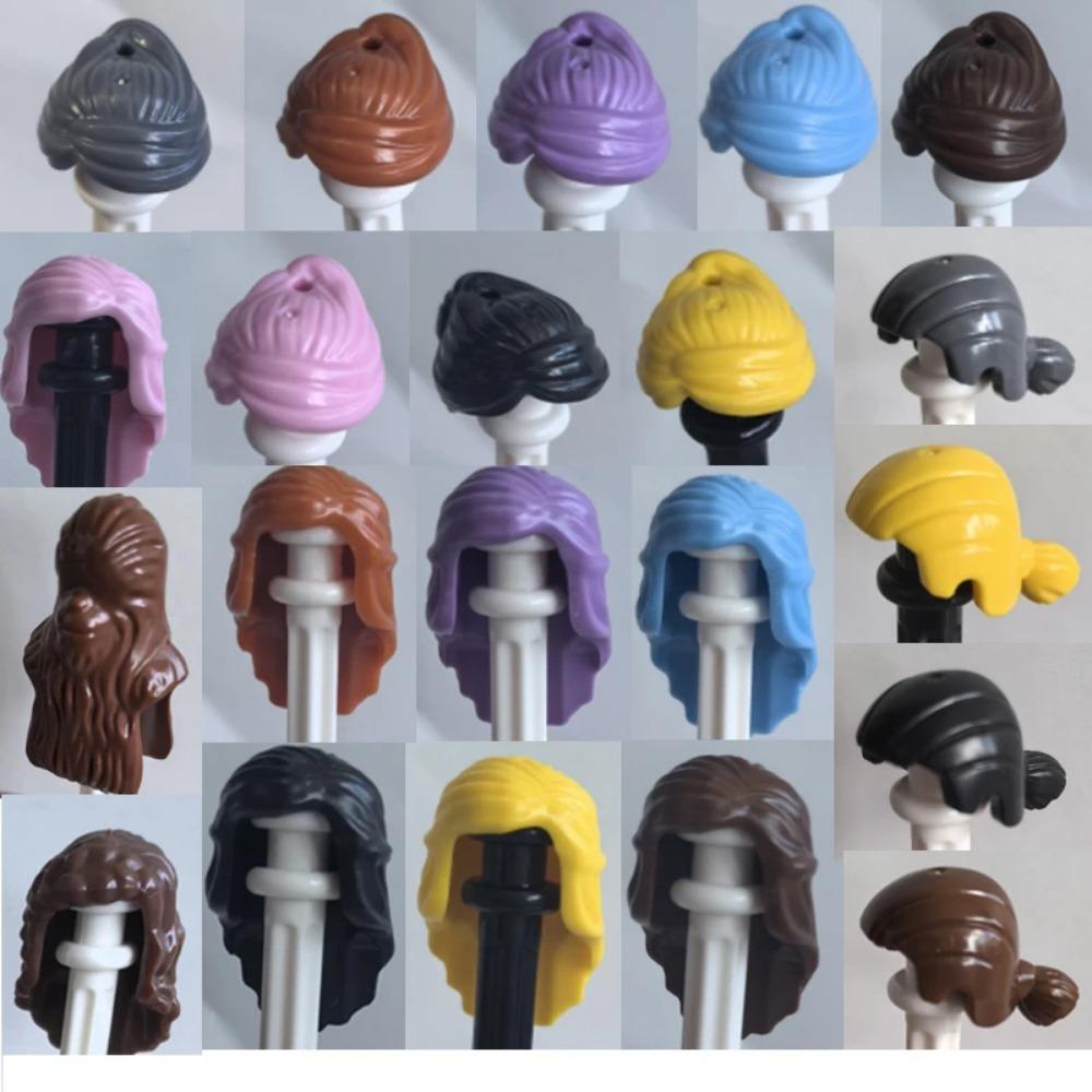 City Building Blocks Body Character Clothing Accessories Helmet Hat Colorful Hair Hairstyle Mini Brick Compatible Toy Gift X040