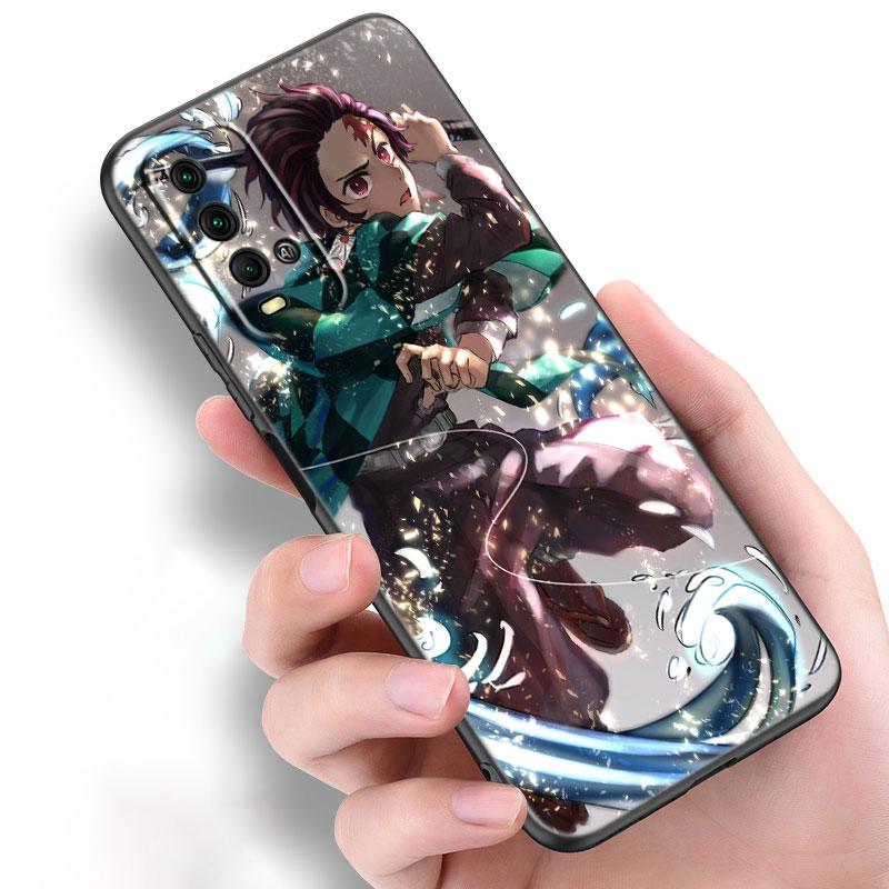 Чехол для телефона «Аниме Demon Slayer Kamado Tanjirou» для Xiaomi Redmi Note 11 10 9 8 T Pro 10S 5G 9A 9C 9S, мягкий черный чехол из ТПУ