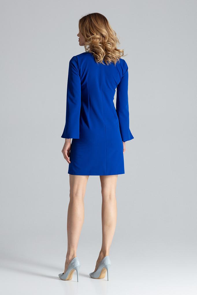 Elegant blue mini dress with slits on the sleeves - Evening dress M550 size