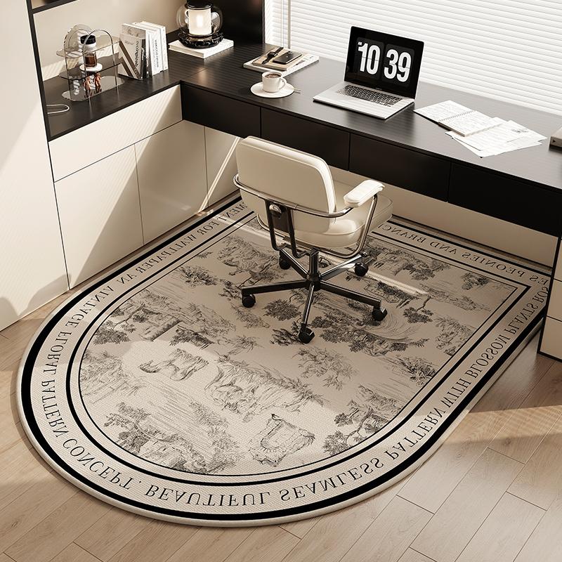 Французское учебное кресло Напольная подушка Легкая роскошь Высокое ощущение Защитная подушка для кресла туалетного столика в спальне Круглый ковер