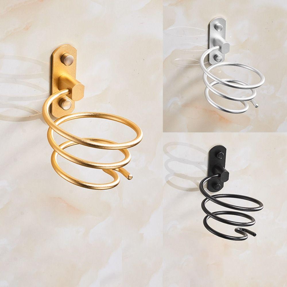 Алюминиевый держатель для фена, долговечный спиральный держатель, настенный органайзер для дома