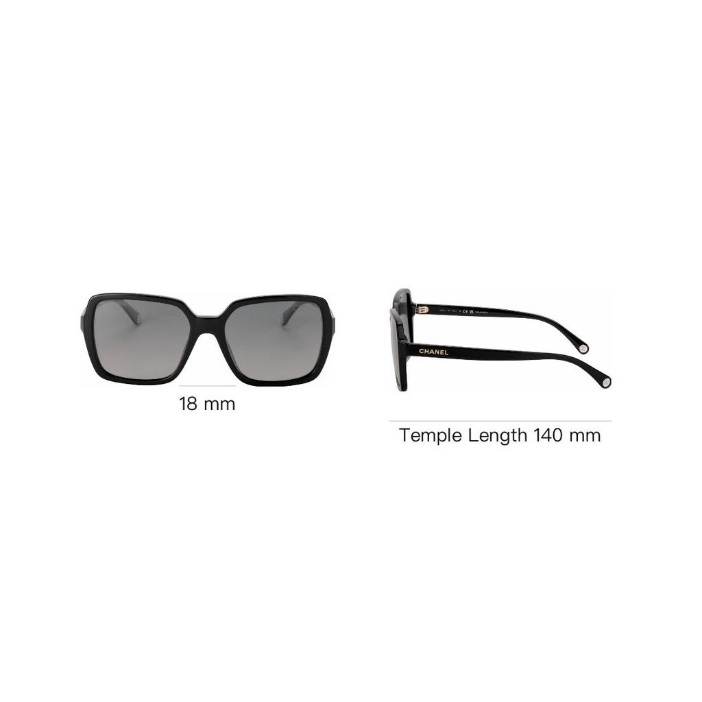 Chanel Gold Letter Logo Irregular Frame Sunglasses Unisex sunglasses Black CH5505-C622M3