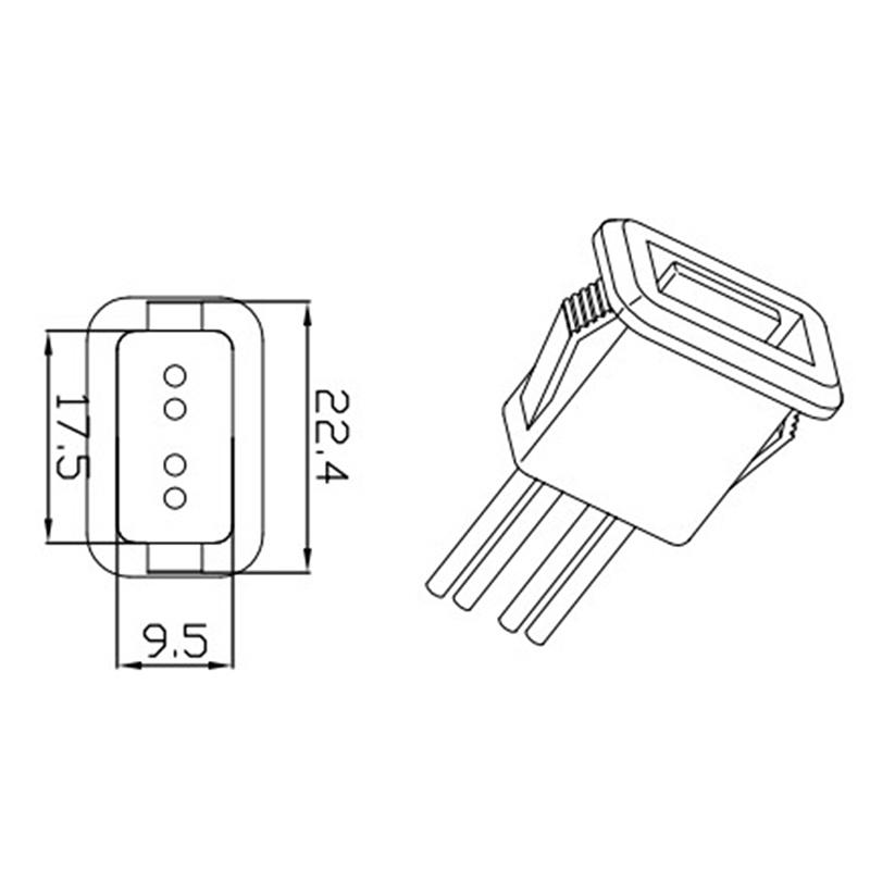 1Pcs Usb2.0 Female Power Jack Charging Port Connector With Cable Usb Charger Socket