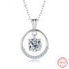 D Цвет 1 карат Муассанит Алмаз Танцы Кулон Ожерелье Стерлингового Серебра 925 пробы Ювелирные Изделия Для Женщин Подарок