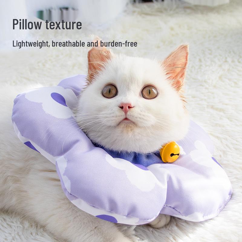 Adjustable Soft Anti-Lick Elizabethan Collar for Cats and Dogs - Anti-Fouling, Sterilization Protective Collar