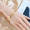 Браслет-шарм 'Золотой Цветок', Изящная Позолоченная 18K Золотом Цепочка на Запястье для Женщин, Повседневное Ювелирное Изделие, Подарок