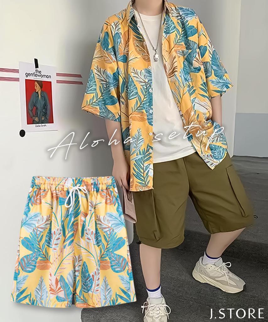 Мужской комплект рубашки и брюк с принтом по всей поверхности J.STORE, с коротким рукавом, весенний спортивный, свободного кроя, удобные брюки, черный, 5S-J06-BK2XL