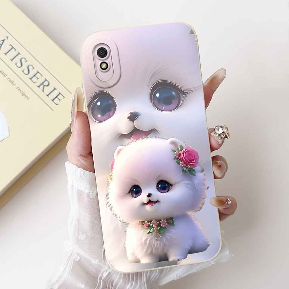 New For Redmi 9A M2006C3LG Case Fashion Girl Bow Rose Soft Silicone Cover For Xiaomi Redmi 9AT 9 A 6.53" Shockproof Phone Casing