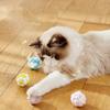 1 шт., игрушка для дразнения кошек, плюшевый мяч для кошек, эластичный интерактивный мяч для дразнения кошек, плюшевая игрушка для домашних животных