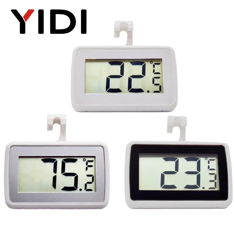 LCD Digital Thermometer Wall Hang Stand Magnet Waterproof Refrigerator Frost Alert Temperature Meter Detector Fridge Freezer