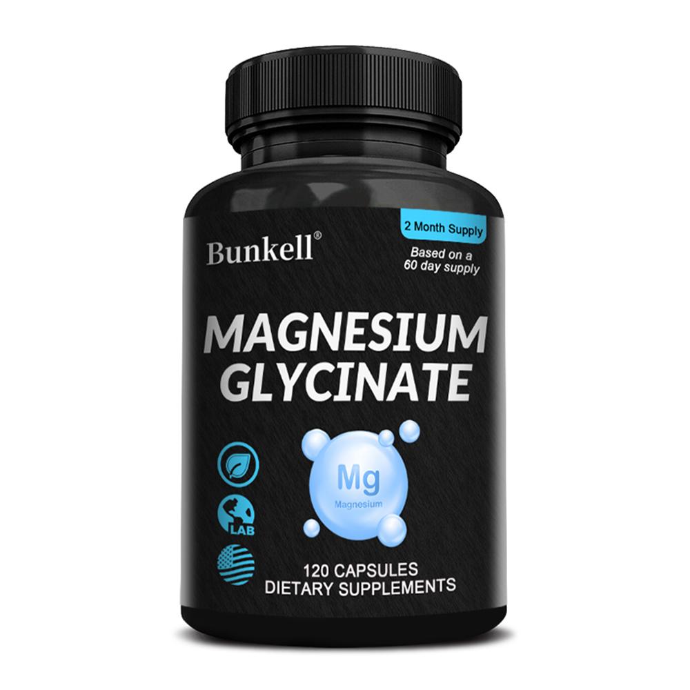 Magnesium Glycinate Capsules, Magnesium Bisglycinate 1040mg, 120 Capsules Dietary Supplement