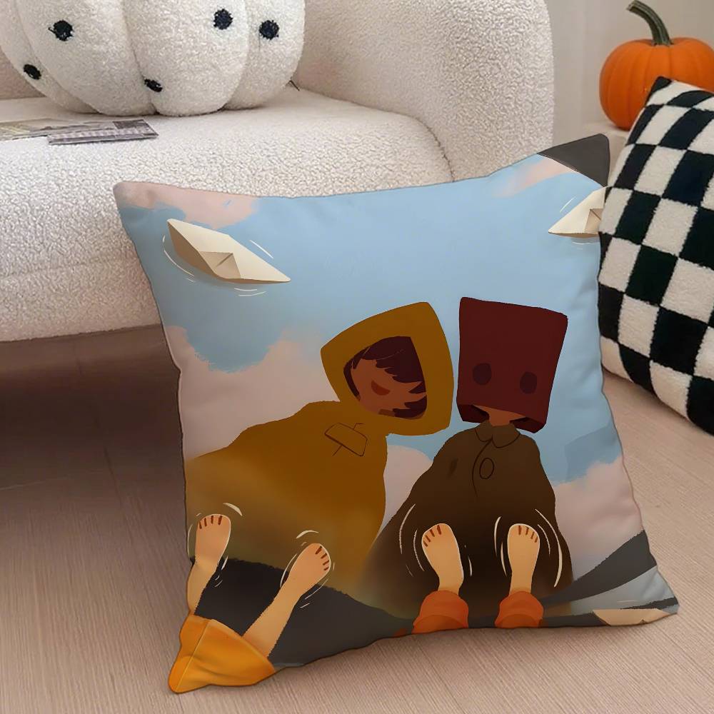 Игра Little Nightmares Наволочка Наволочка против пылевых клещей Невидимая молния Шелковистый короткий плюш Чехол для диванной подушки