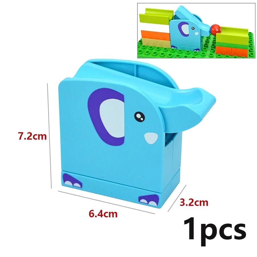 Большой размер слайд гоночный трек мяч кирпич крупный строительный блок воронка слайд лабиринт аксессуары детские игрушки совместимые Duploes