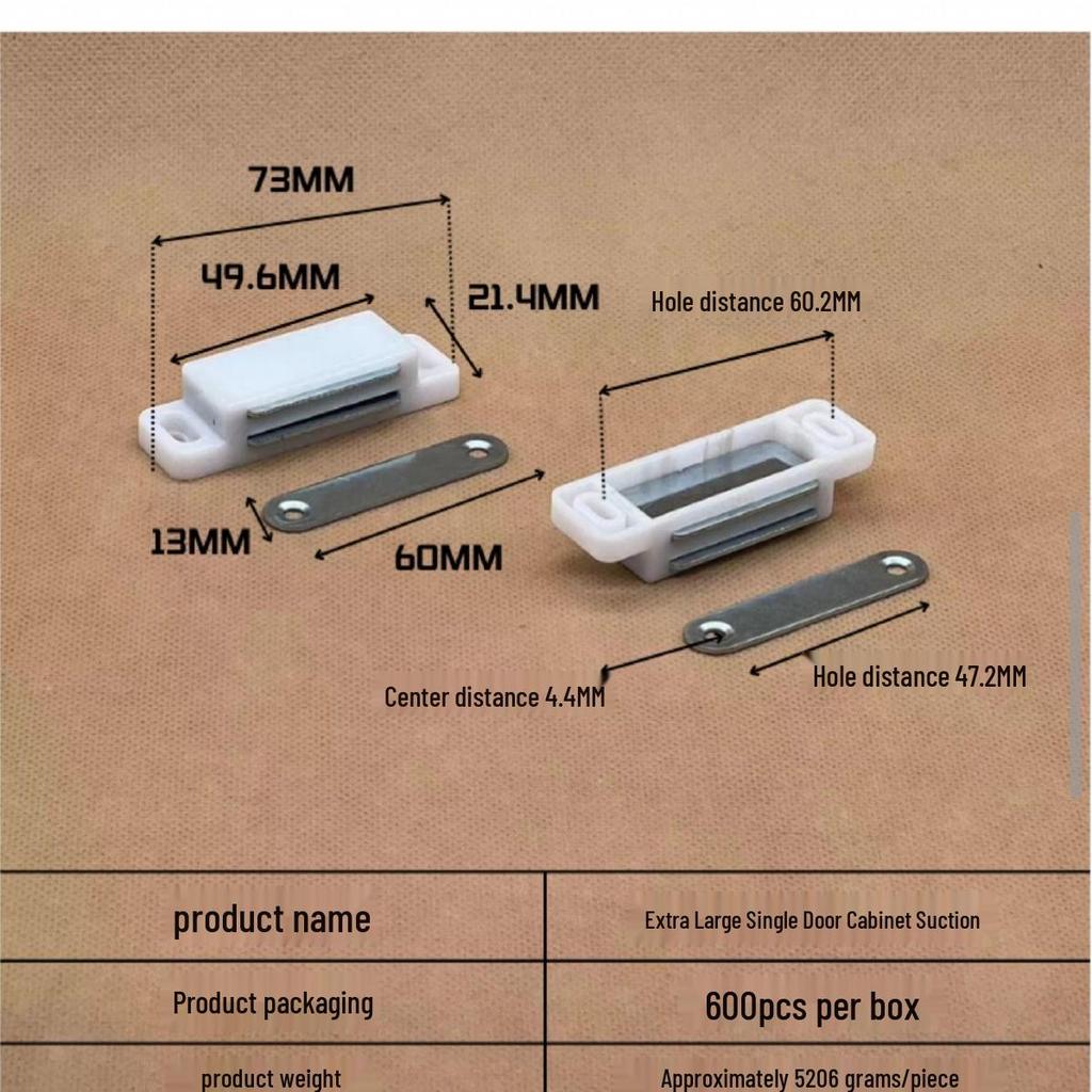 ABS Plastic Single Door Magnetic Catch Clip for Cabinet/Wardrobe